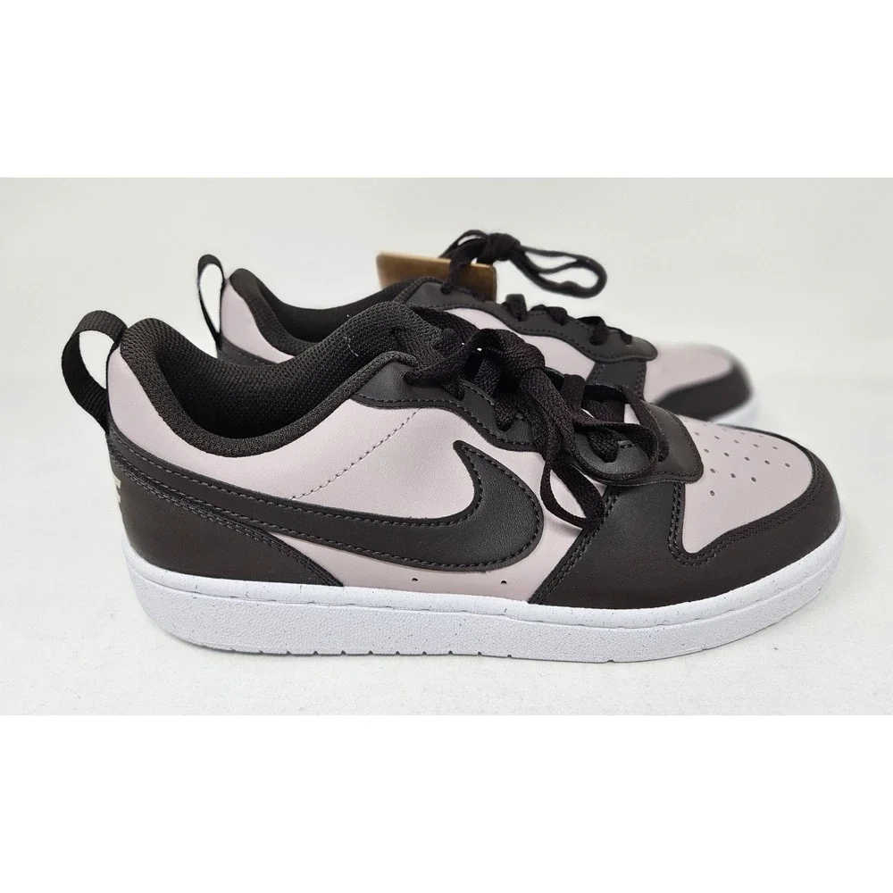 Nike Boy's Court Borough Recraft Low Top Sneakers Sz 5.5M Rose/Brwn DV5456 NEW!